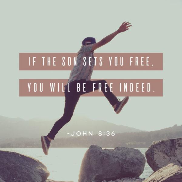 If the Son sets you free, you will be free indeed. – John 8:36