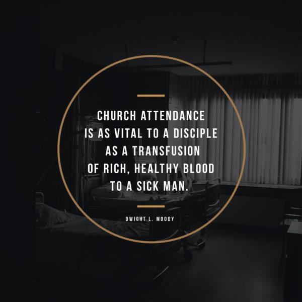 Church attendance is as vital to a disciple as a transfusion of rich, healthy blood to a sick man. – Dwight L. ...