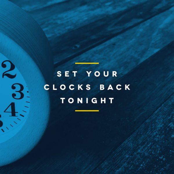 Set your clocks back tonight