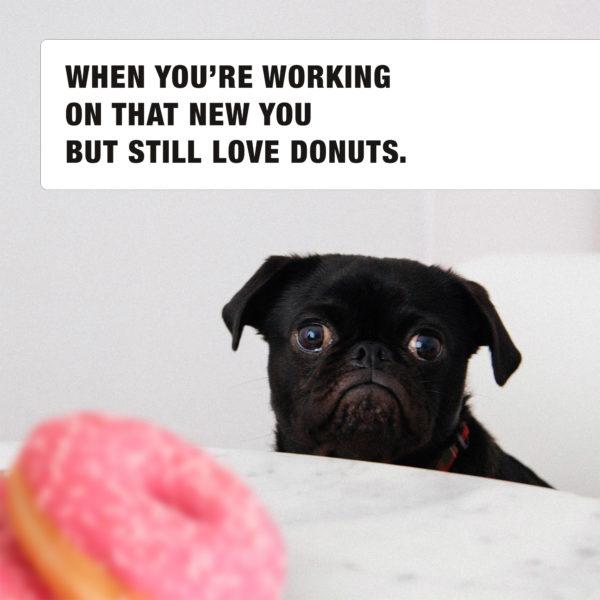 When you’re working on that new you but still love donuts.