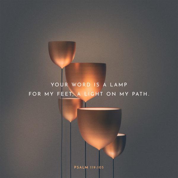 Your word is a lamp for my feet, a light on my path. – Psalm 119:105