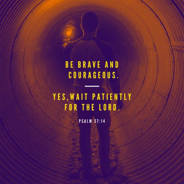 Be brave and courageous. Yes, wait patiently for the LORD. – Psalm 27:14