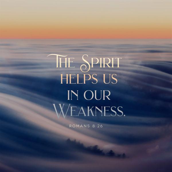 the Spirit helps us in our weakness. – Romans 8:26