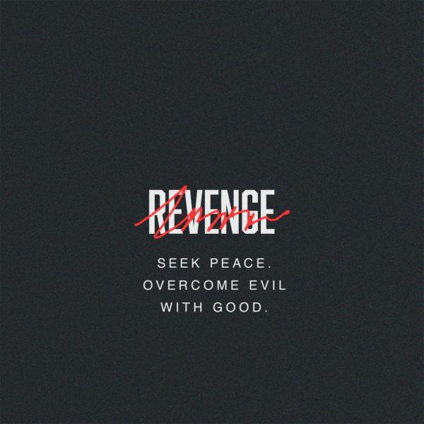 Seek peace. Overcome evil with good.