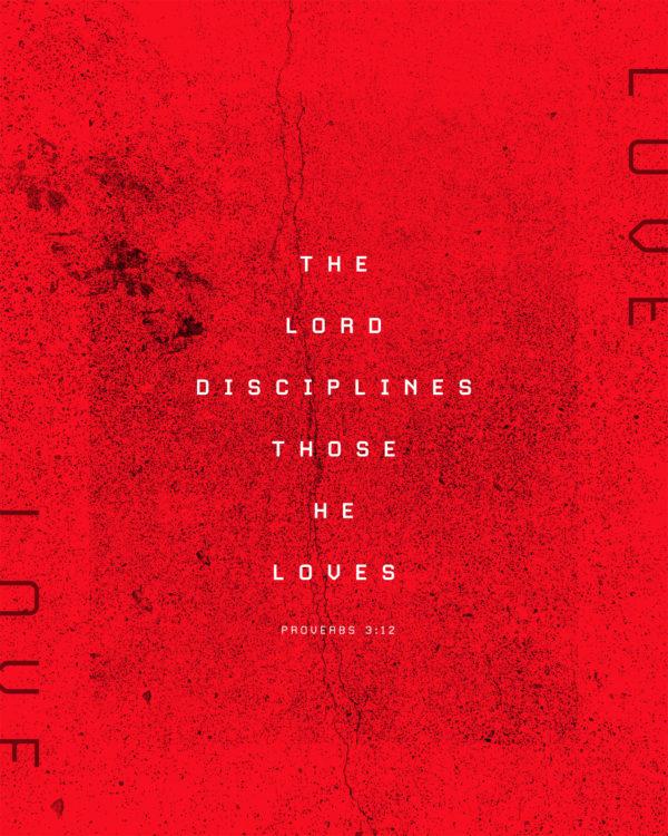 The LORD disciplines those he loves. – Proverbs 3:12