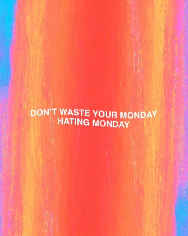 Don’t waste your Monday hating Monday