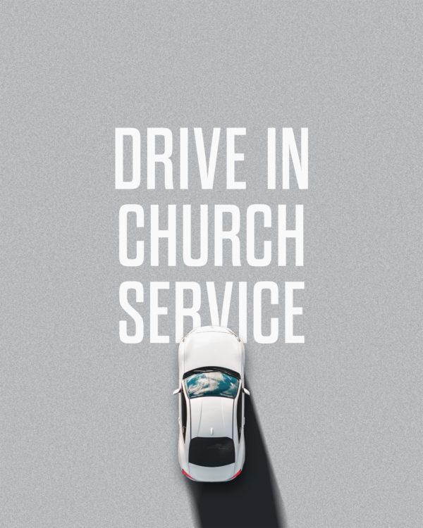 Drive in church service