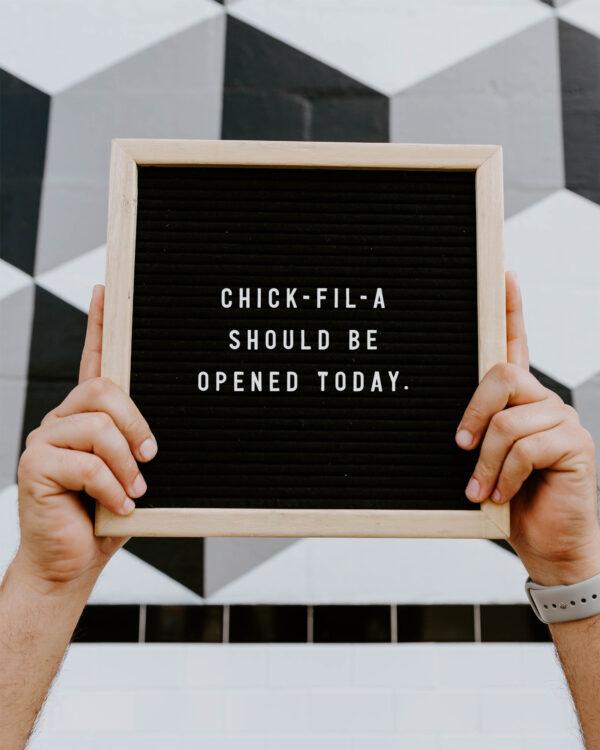 Chick-fil-a should be opened today.