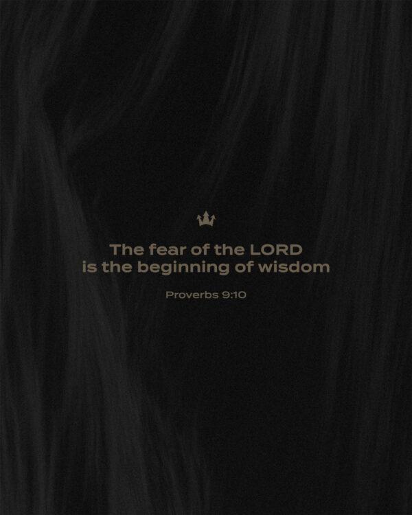 The fear of the LORD is the beginning of wisdom. – Proverbs 9:10