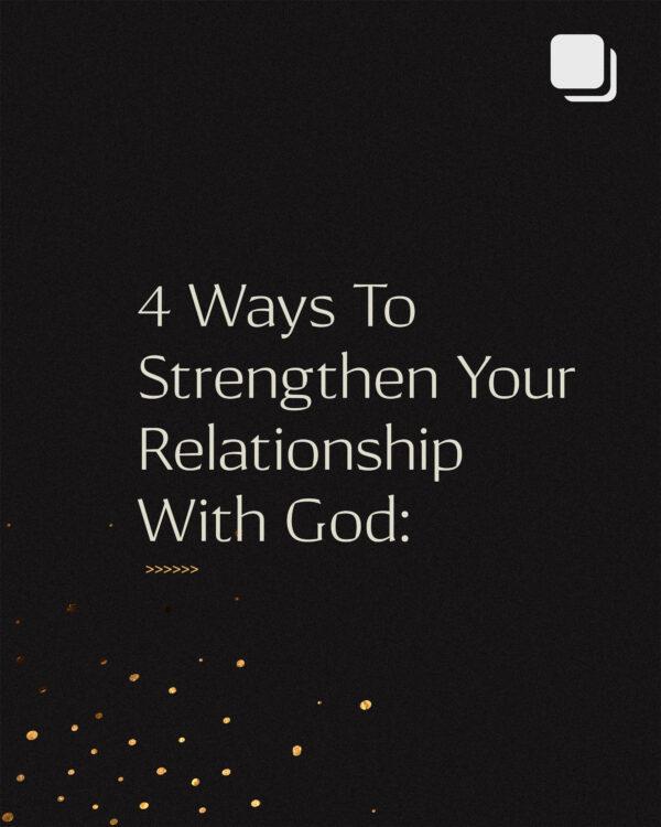 4 Ways To Strengthen Your Relationship With God: 1) Make prayer a priority: Prayer is simply having a conversation wi...