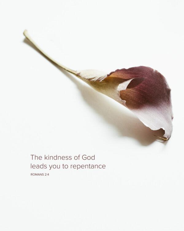 The kindness of God leads you to repentance. – Romans 2:4