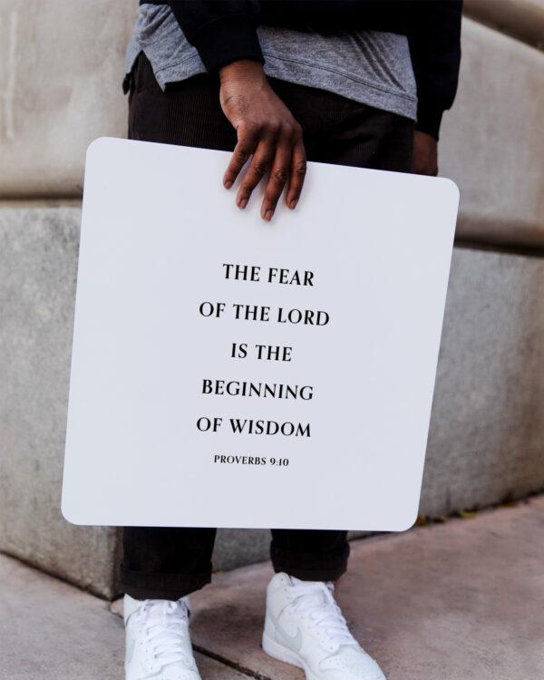 The fear of the LORD is the beginning of wisdom. – Proverbs 9:10