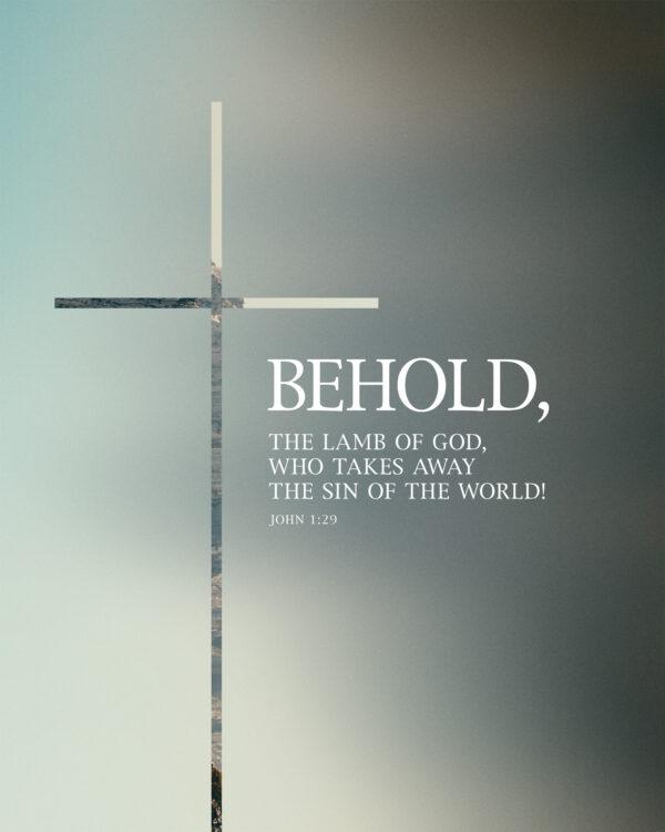 Behold, the Lamb of God, who takes away the sin of the world! – John 1:29