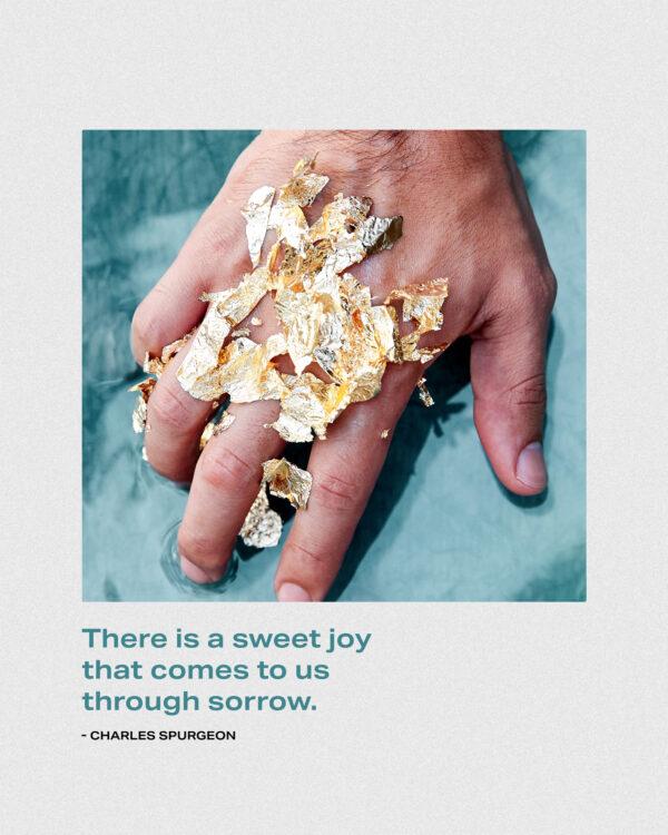 There is a sweet joy that comes to us through sorrow. – Charles Spurgeon