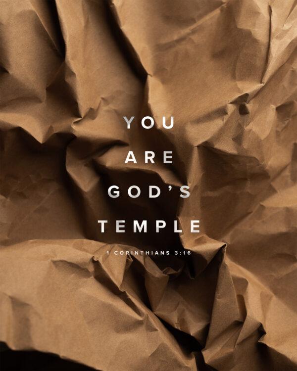 You are God’s temple. – 1 Corinthians 3:16