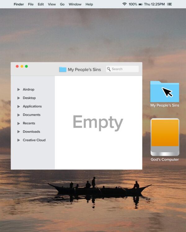 God’s computer. My People’s Sins. Folder empty.