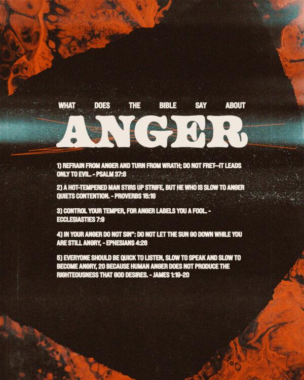 What does the Bible say about anger?