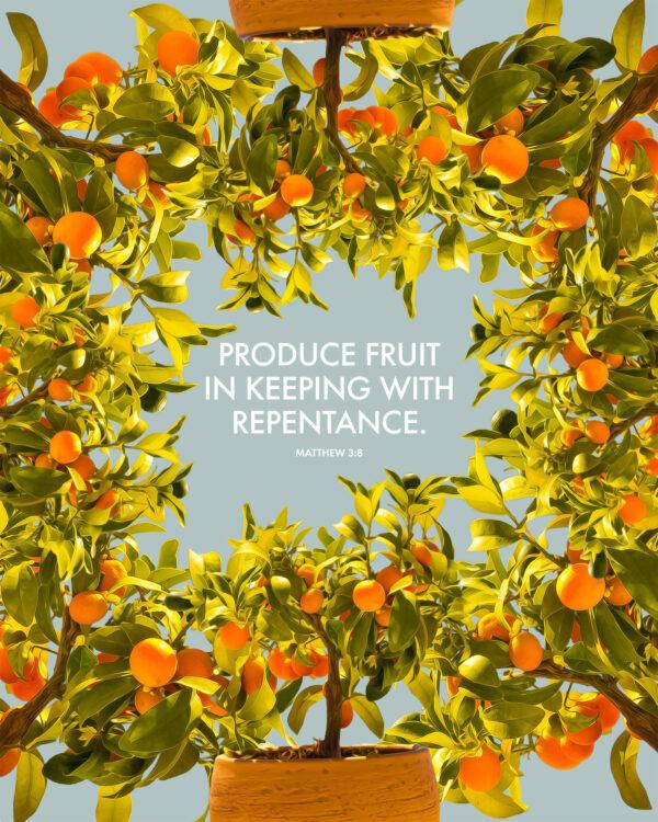 Produce fruit in keeping with repentance. – Matthew 3:8