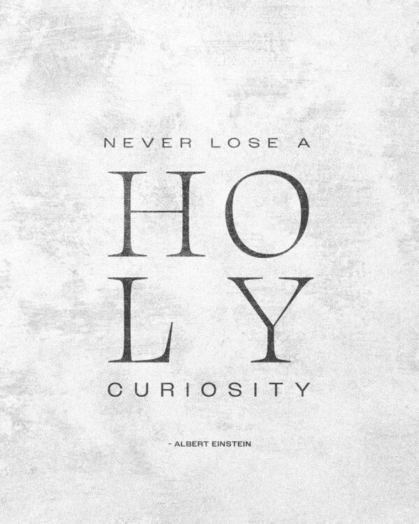 Never lose a holy curiosity. – Albert Einstein