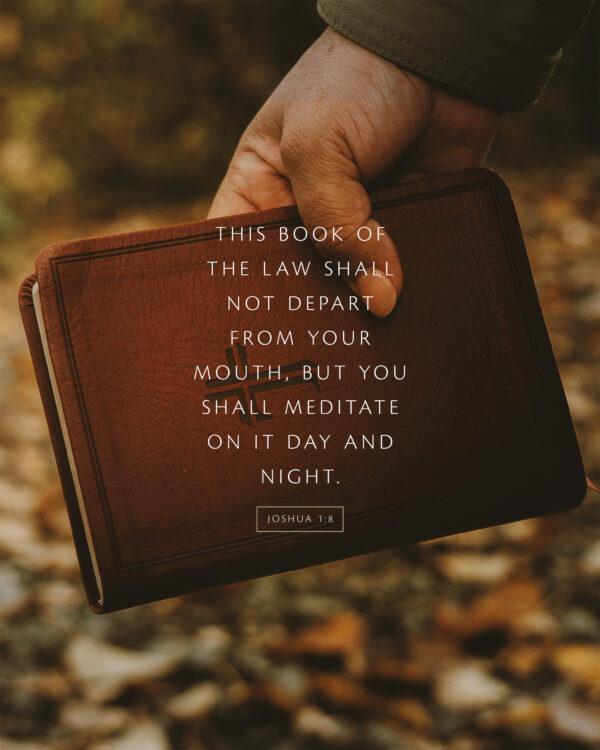 This Book of the Law shall not depart from your mouth, but you shall meditate on it day and night. – Joshua 1:8