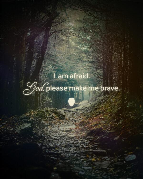 I am afraid. God, please make me brave.