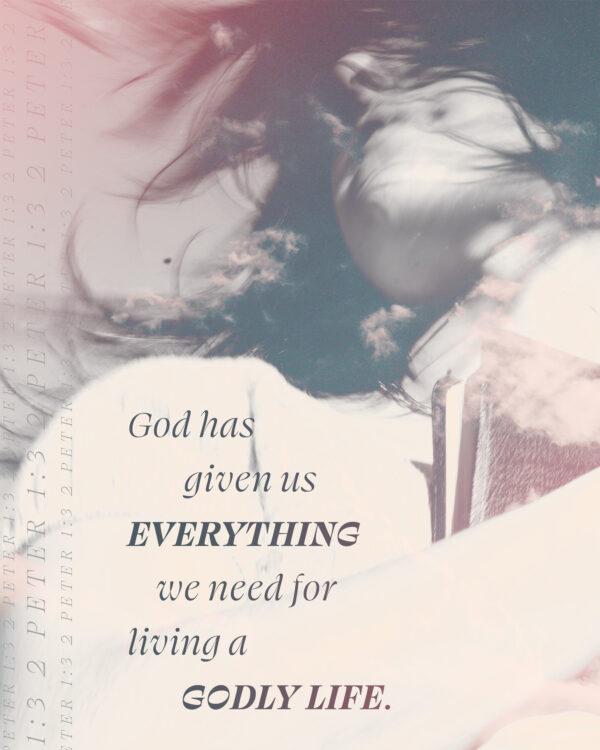 “God has given us everything we need for living a godly life.” – 2 Peter 1:3