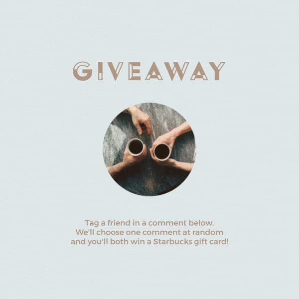 Giveaway: Tag a friend in a comment below. We’ll choose one comment at random and you’ll both win a Starb...