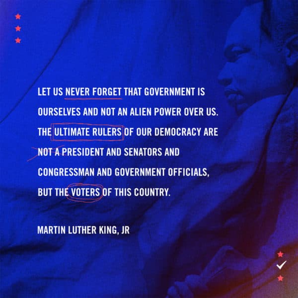 Let us never forget that government is ourselves and not an alien power over us. The ultimate rulers of our democracy...