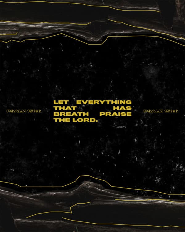 Let everything that has breath praise the Lord. – Psalm 150:6