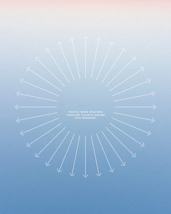# people were reached through church online this weekend.