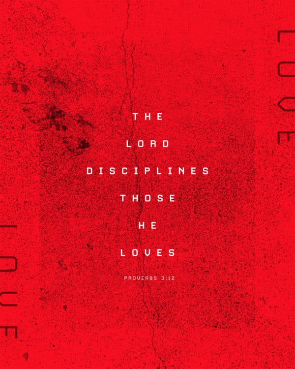 The LORD disciplines those he loves. – Proverbs 3:12