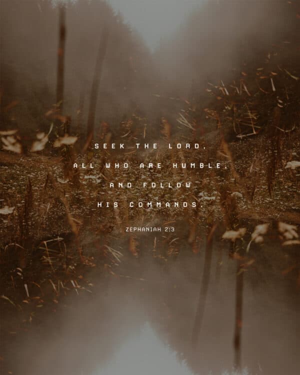 Seek the LORD, all who are humble, and follow his commands. – Zephaniah 2:3