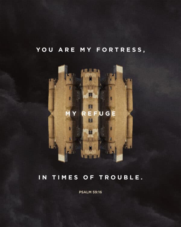 You are my fortress, my refuge in times of trouble. – Psalm 59:16