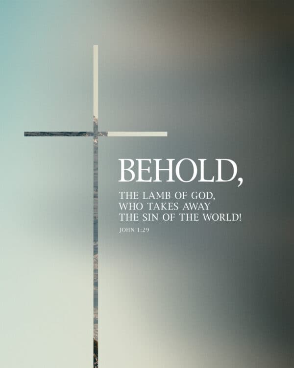 Behold, the Lamb of God, who takes away the sin of the world! – John 1:29