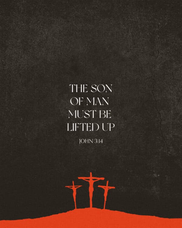 The Son of Man must be lifted up. – John 3:14