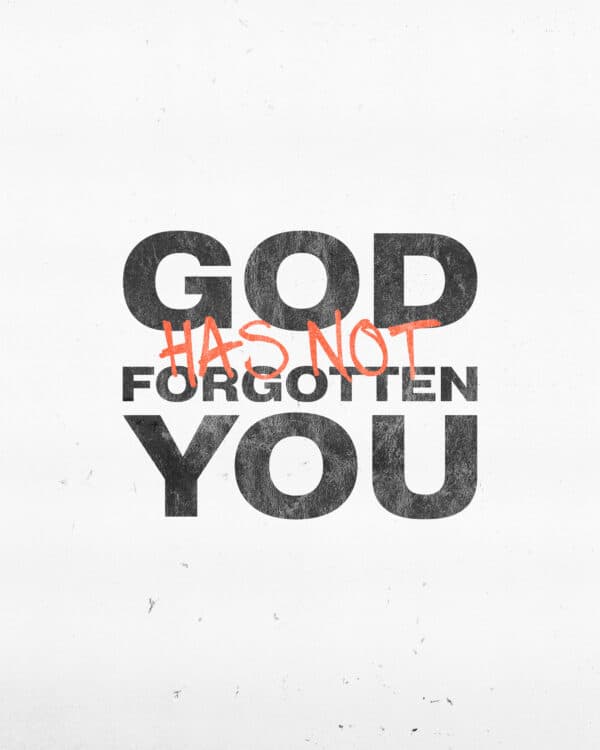 God has not forgotten you