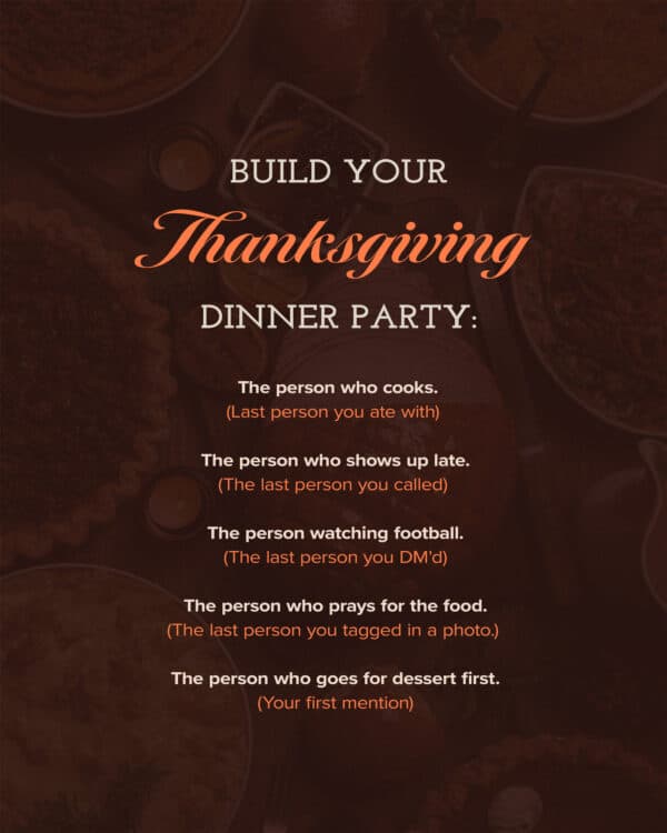 Build Your Thanksgiving Dinner Party:
