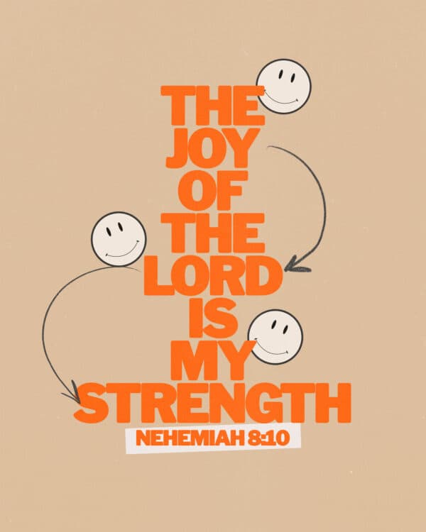 The joy of the Lord is my strength