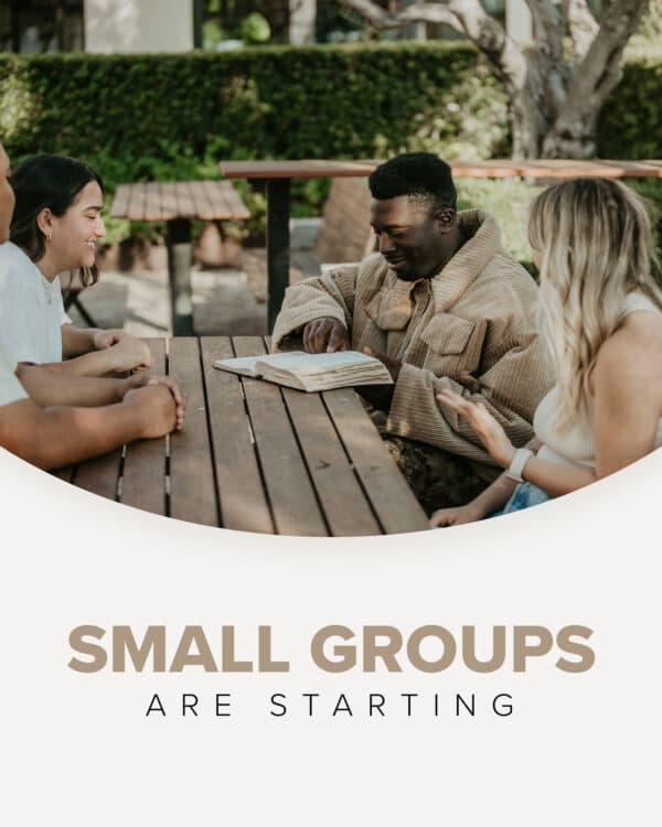 Small groups are starting!